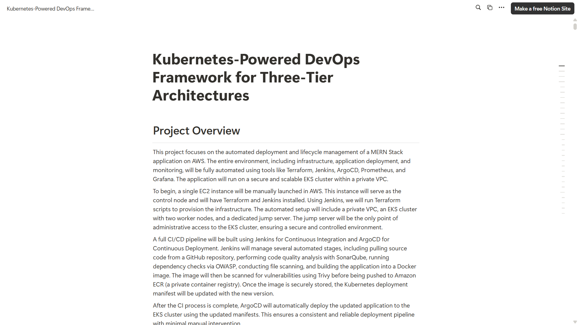 An image of the Three Tier MERN Application Deployment with DevOps project.